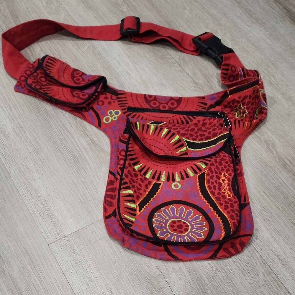 Red Patterned Women's Bag